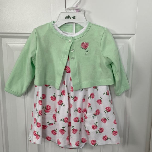 Little Me 3 Piece Spring Floral Dress - Picture 1 of 8